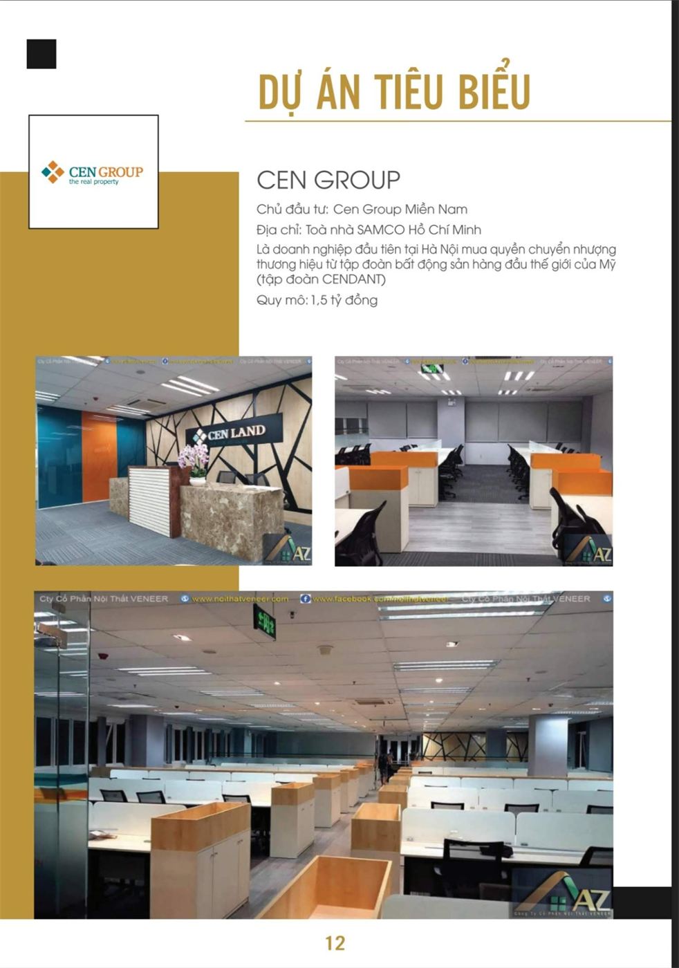 Trang hồ sơ công trình văn phòng Cen Group